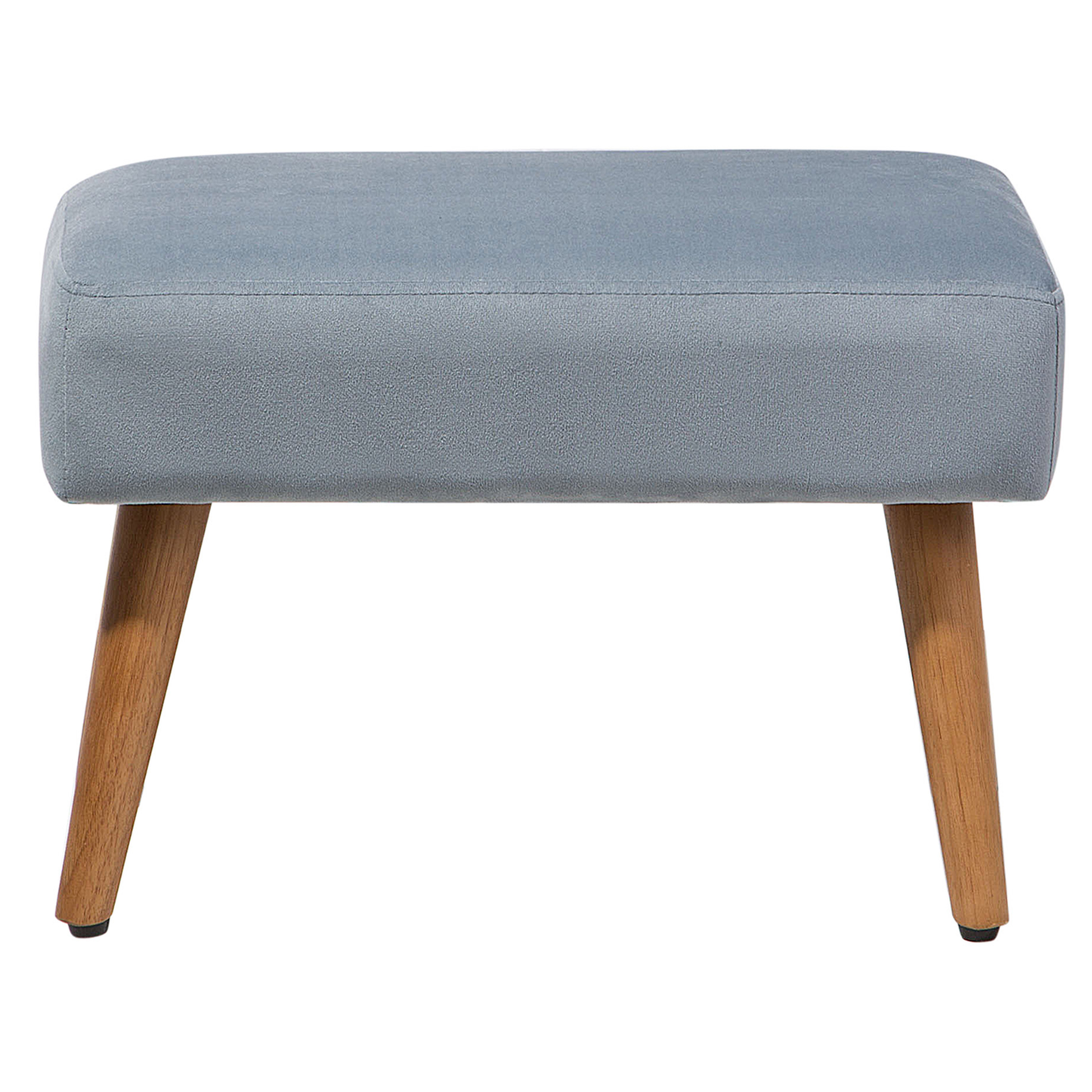 Hocker Samtstoff / Gummibaumholz grau TAKOMA