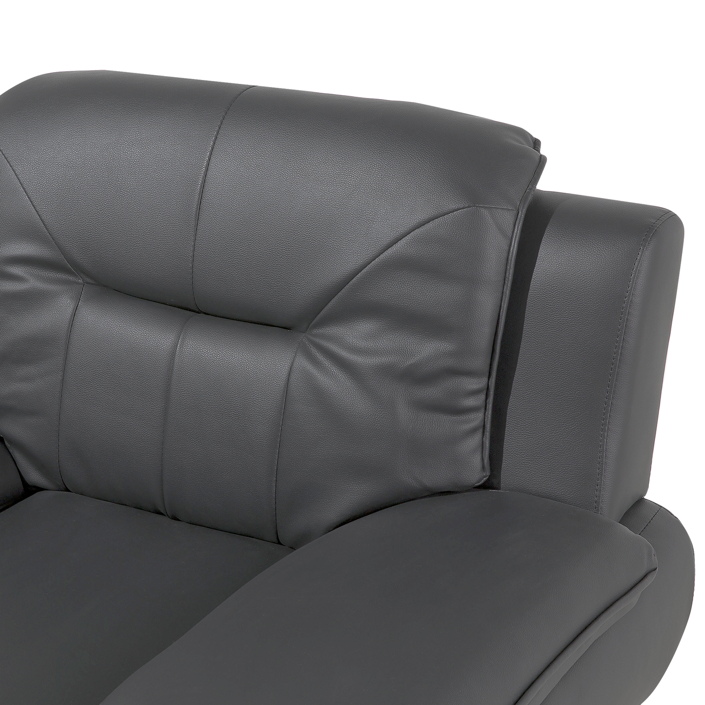 Clubsessel Kunstleder Grau LEIRA