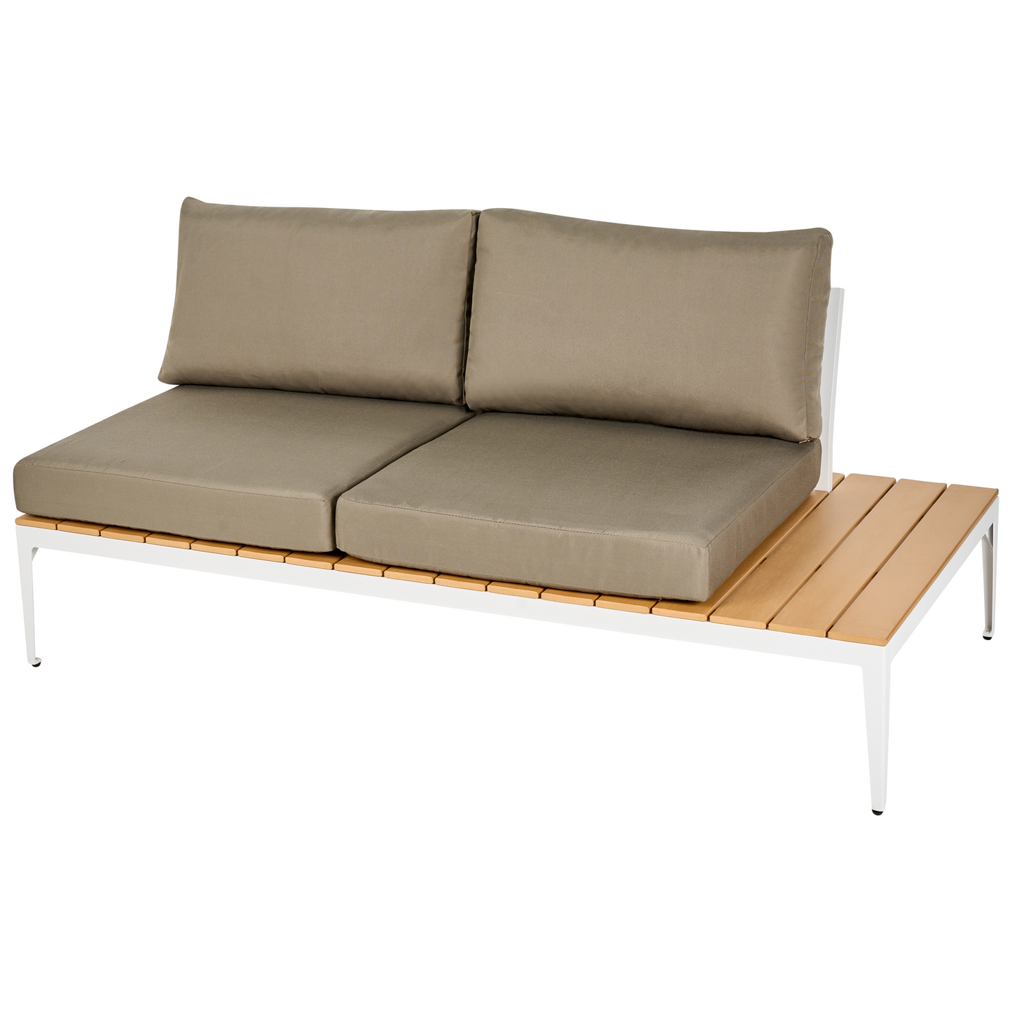 Garten Ecksofa mit Tisch 5-Sitzer POSITANO Grau