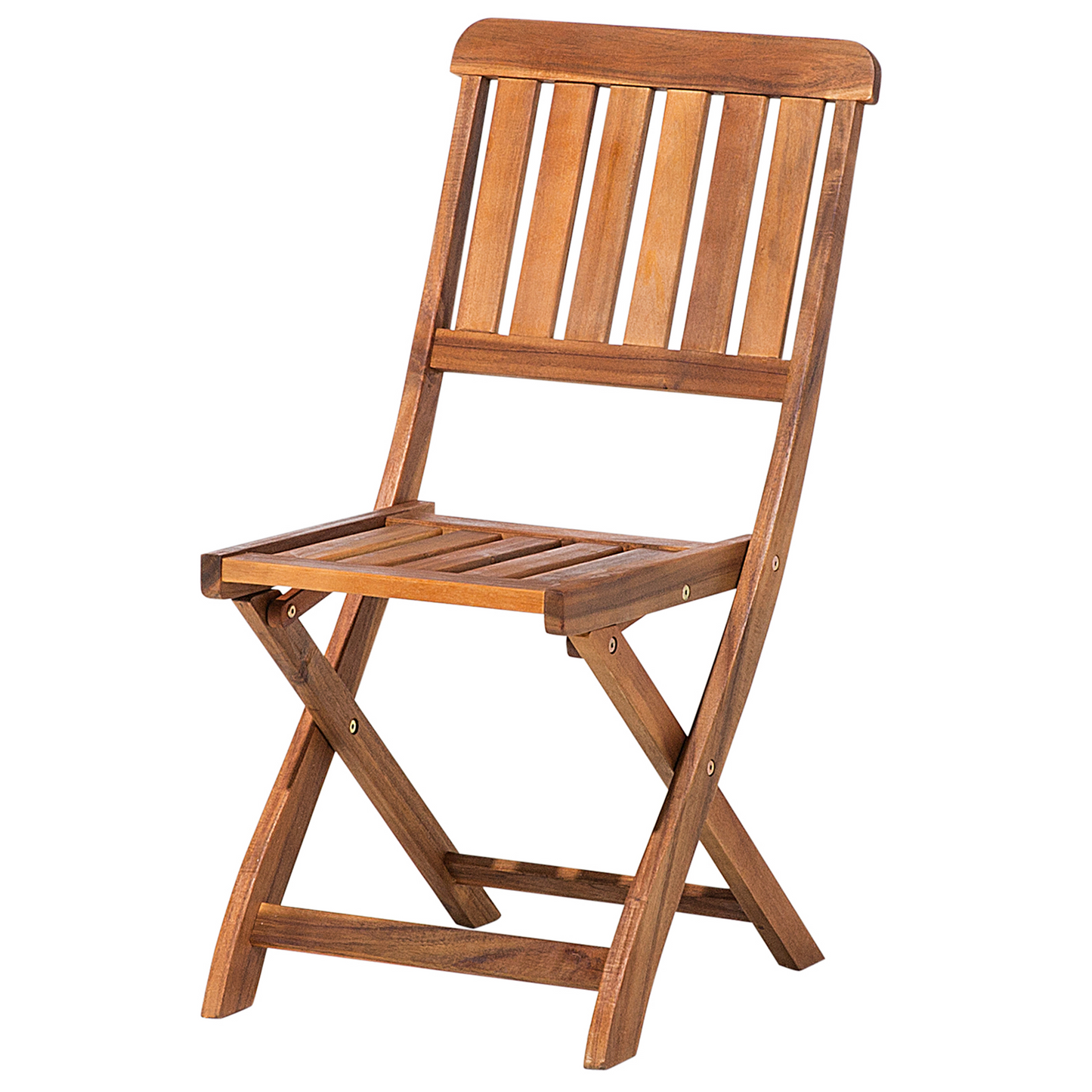 Set mit 2 Stühlen und Sitzkissen CENTO Akazienholz Braun