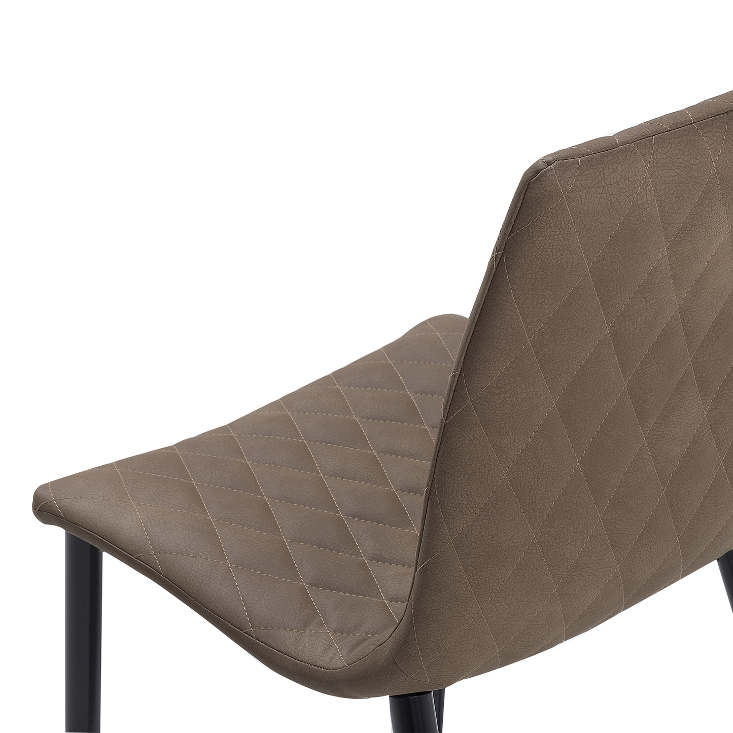 2er Set Kunstleder Esszimmerstuhl Hellbraun MONTANA