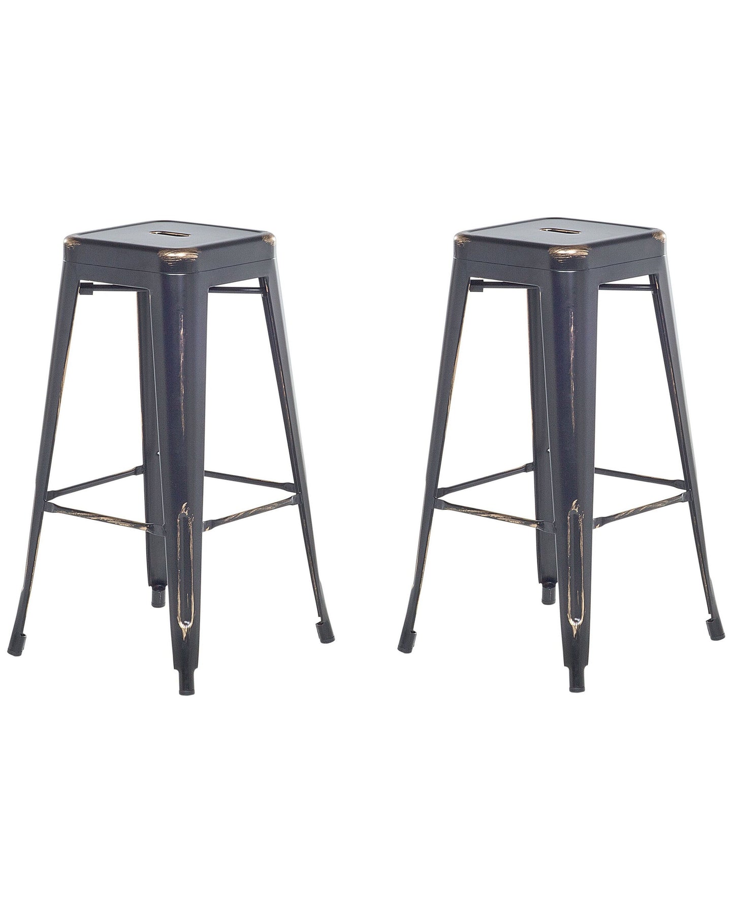 Set mit 2 Barhockern CABRILLO Metall Schwarz