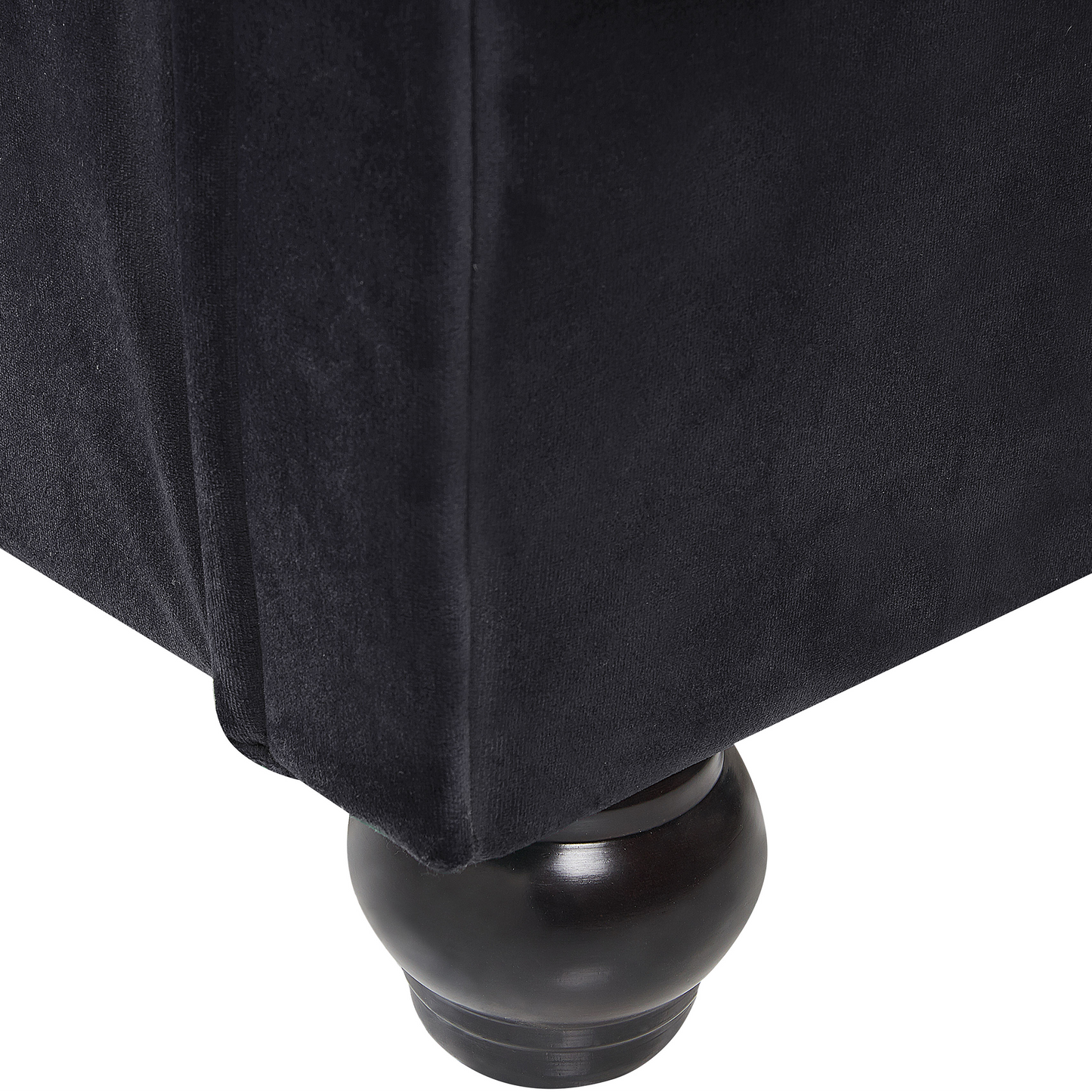 Bett mit Lattenrost Samtstoff AVALLON 180 x 200 cm Schwarz