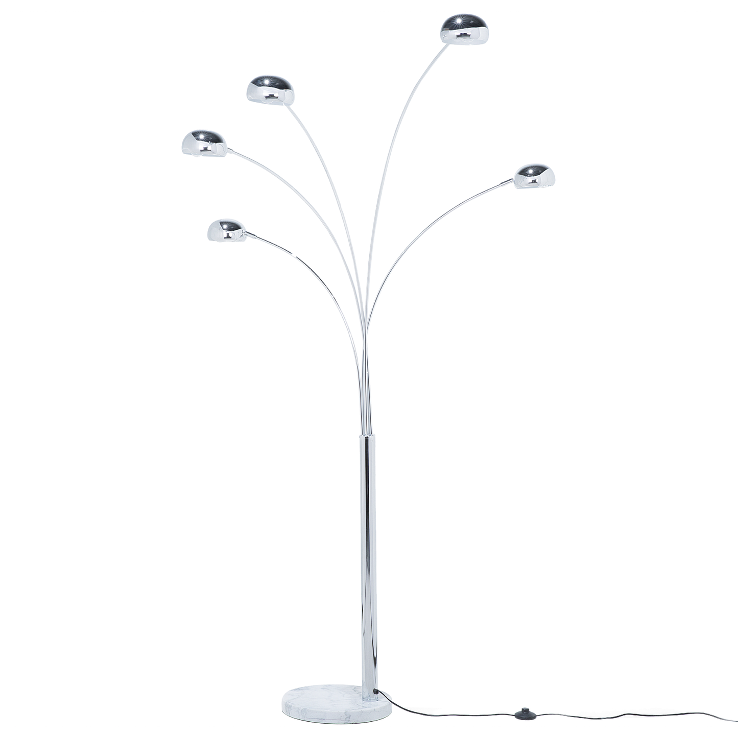 Stehlampe FLINDERS verstellbar Metall Silber