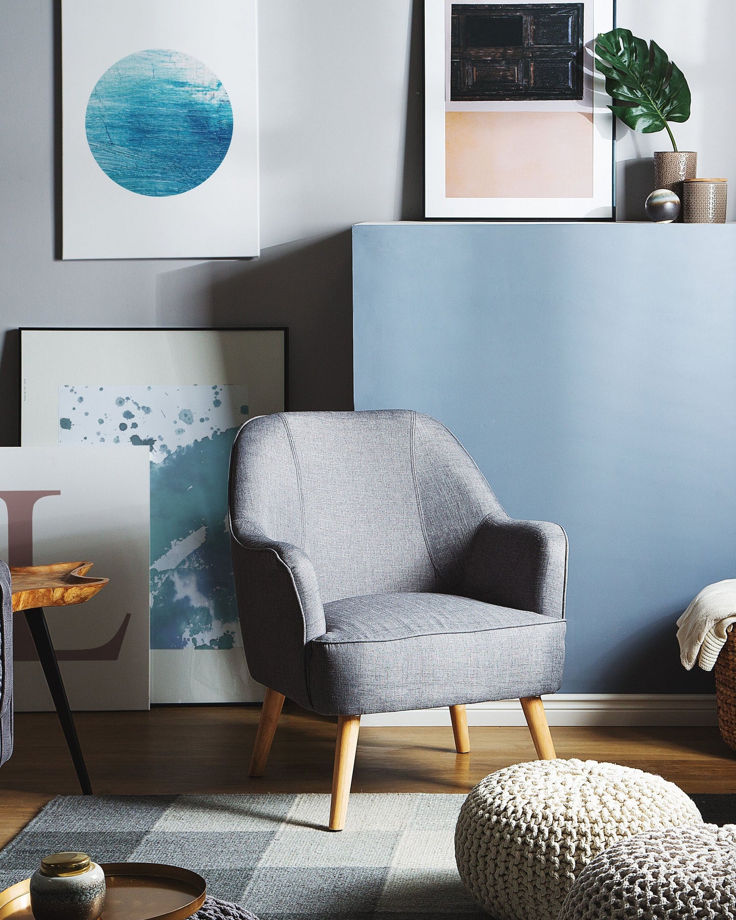 Sessel LOKEN Stoff Grau