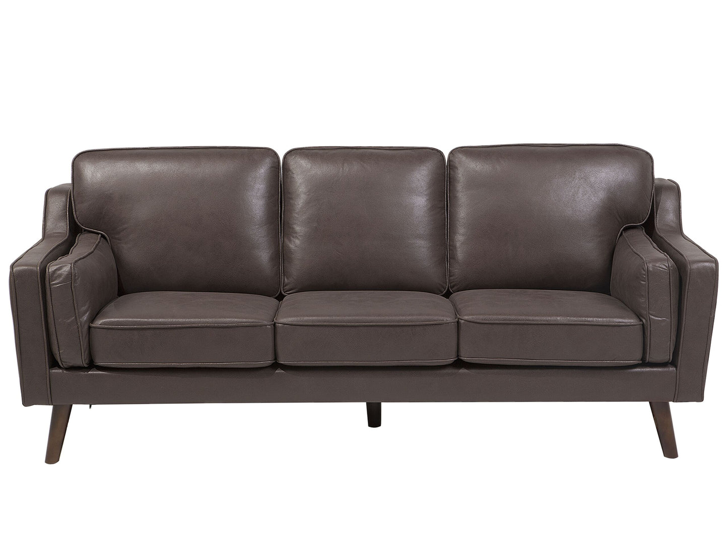 3-Sitzer Sofa Kunstleder braun LOKKA