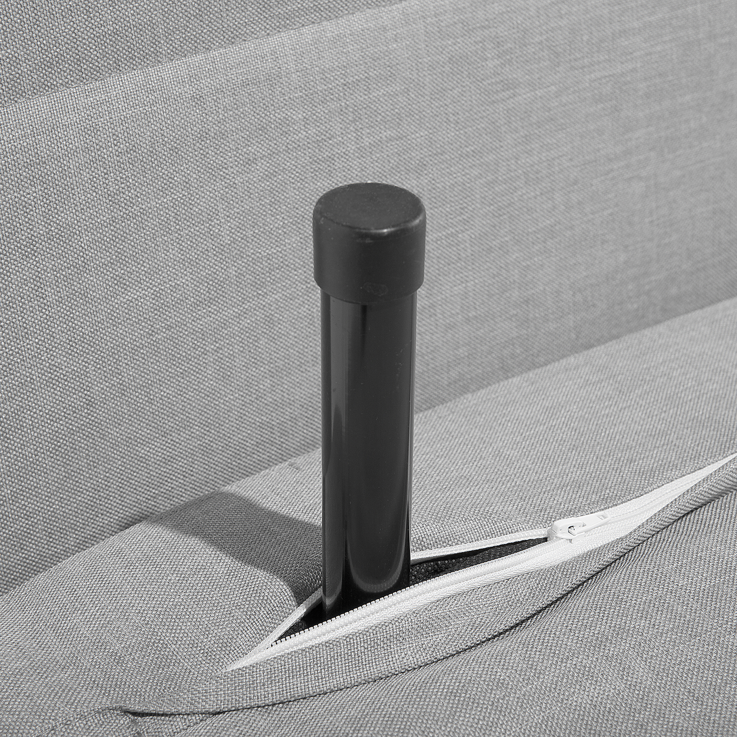 1-Sitzer Schlafsofa hellgrau / hellbraun SETTEN