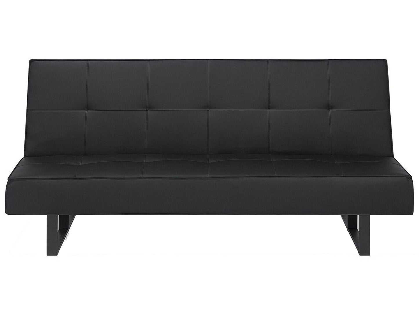 3-Sitzer Schlafsofa Kunstleder schwarz 189 cm DERBY