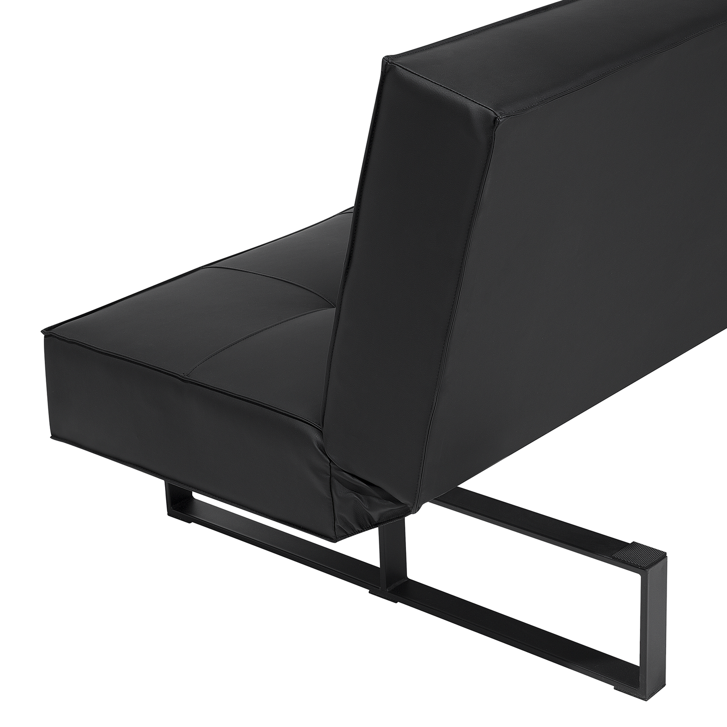 3-Sitzer Schlafsofa Kunstleder schwarz 189 cm DERBY