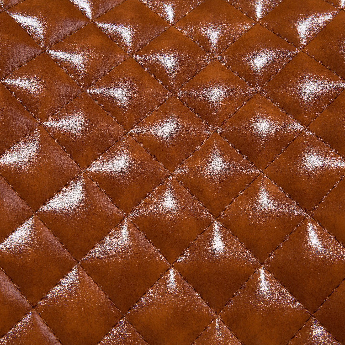 Esszimmerstuhl 2er Set SOLANO Kunstleder Goldbraun