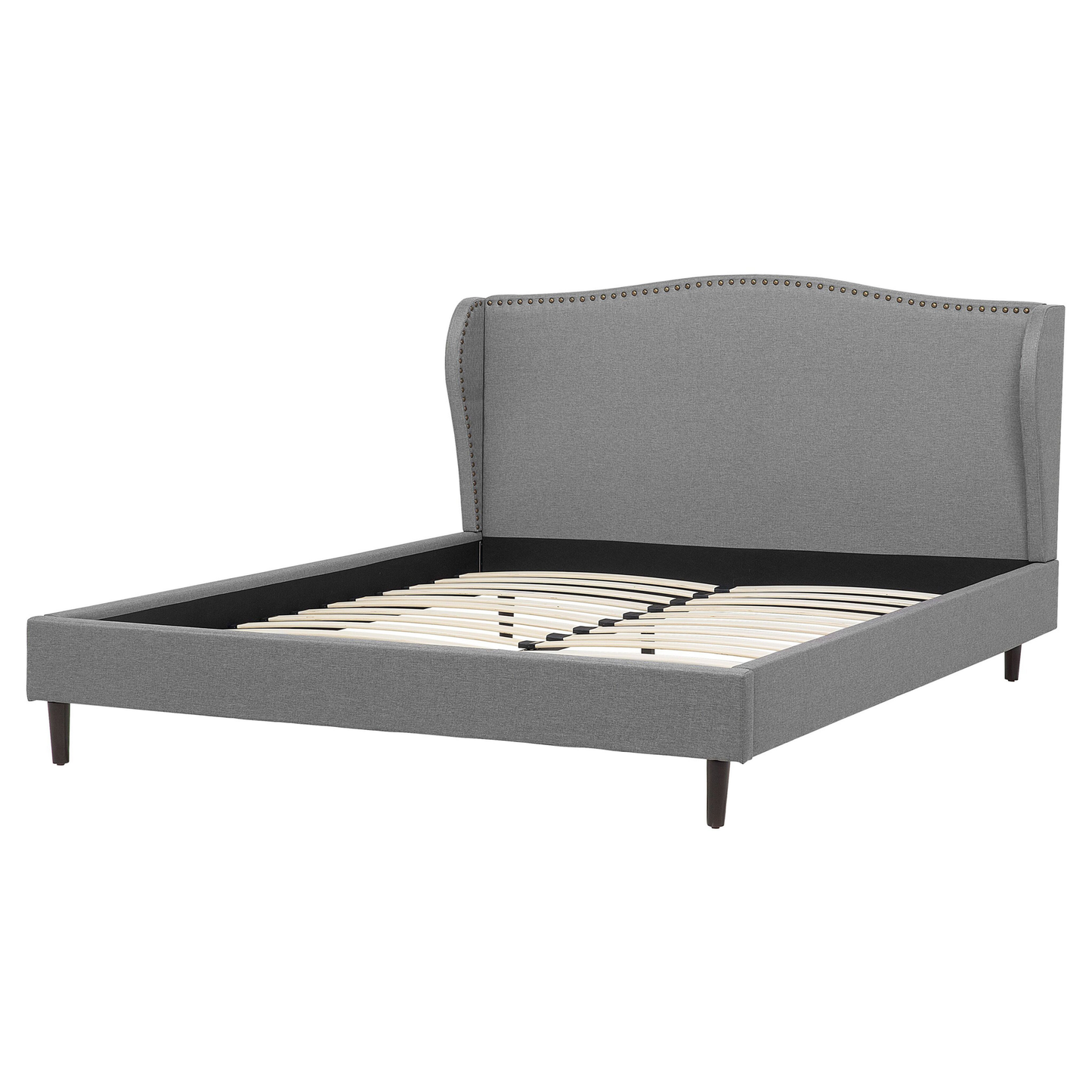 Bett mit Lattenrost Stoff COLMAR 160 x 200 cm Grau