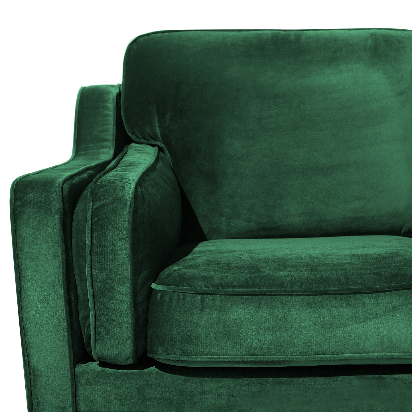 3-Sitzer Sofa Samtstoff grün LOKKA