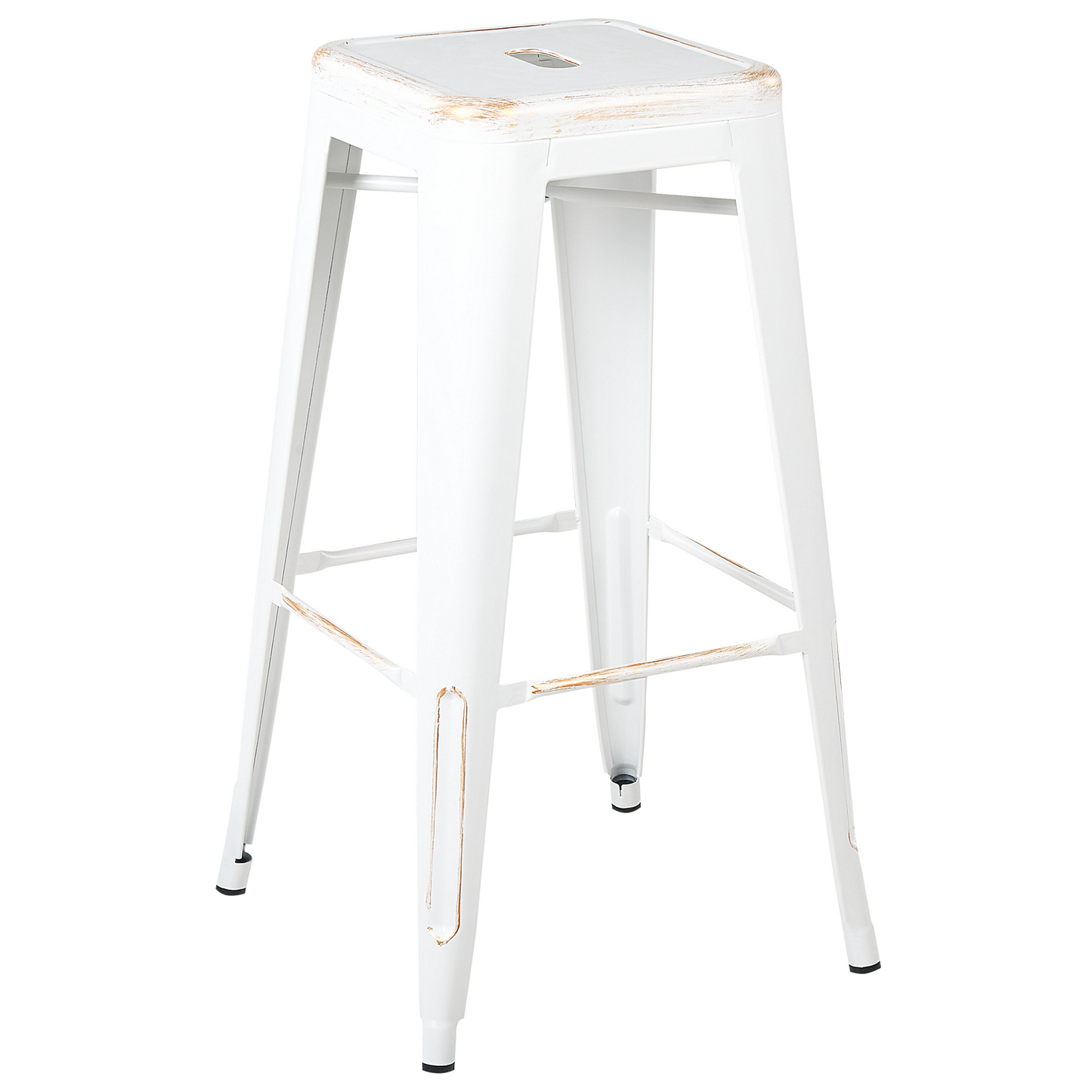 Barhocker 2er Set Metall Weiss CABRILLO