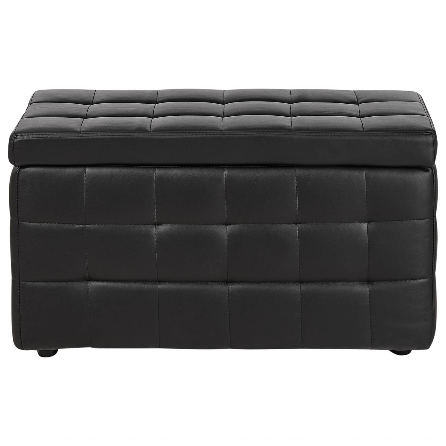 Aufbewahrungshocker MICHIGAN Kunstleder 72 cm 42 cm Schwarz