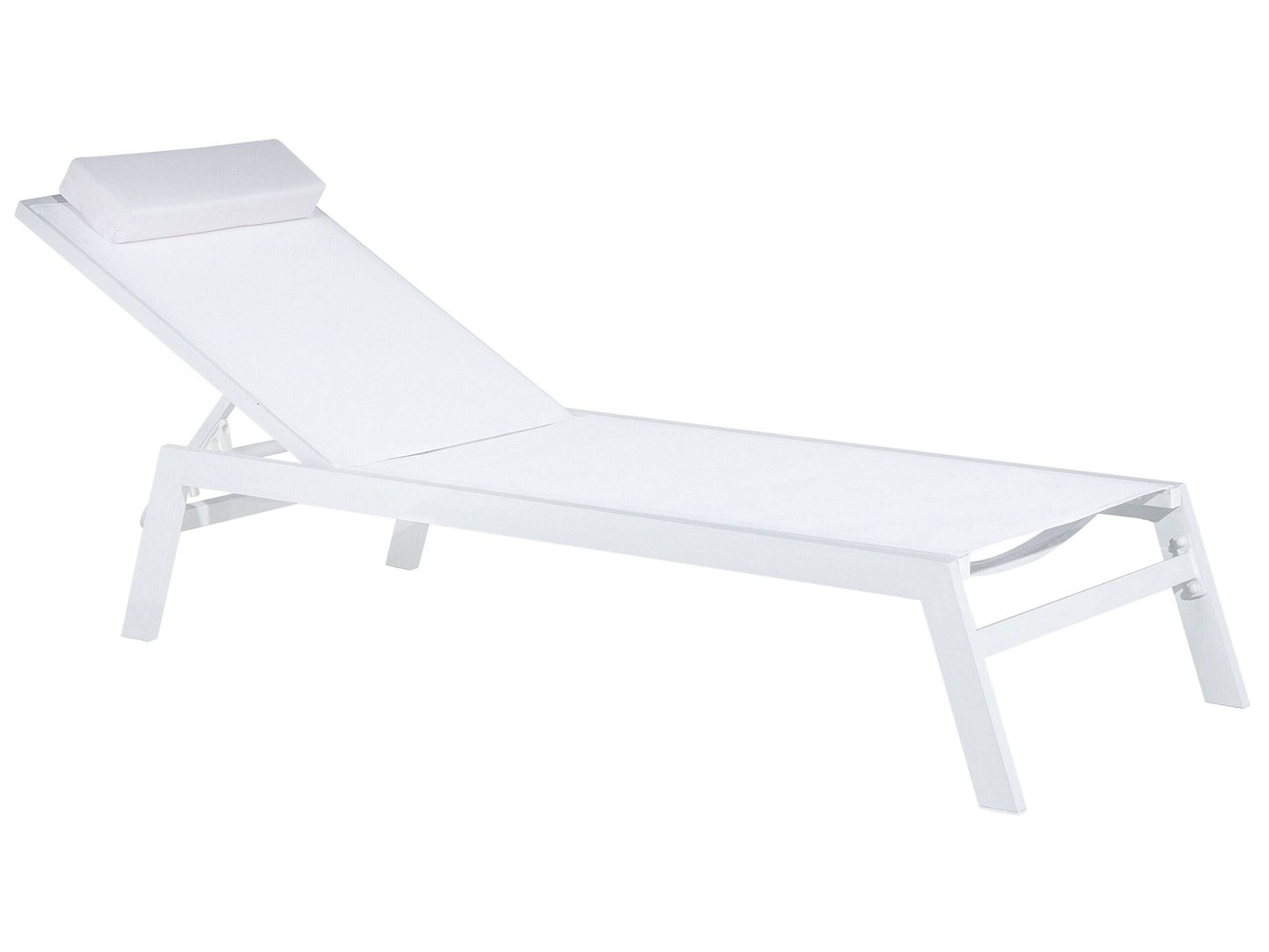 Gartenliege Aluminium Textilbespannung weiss CATANIA II