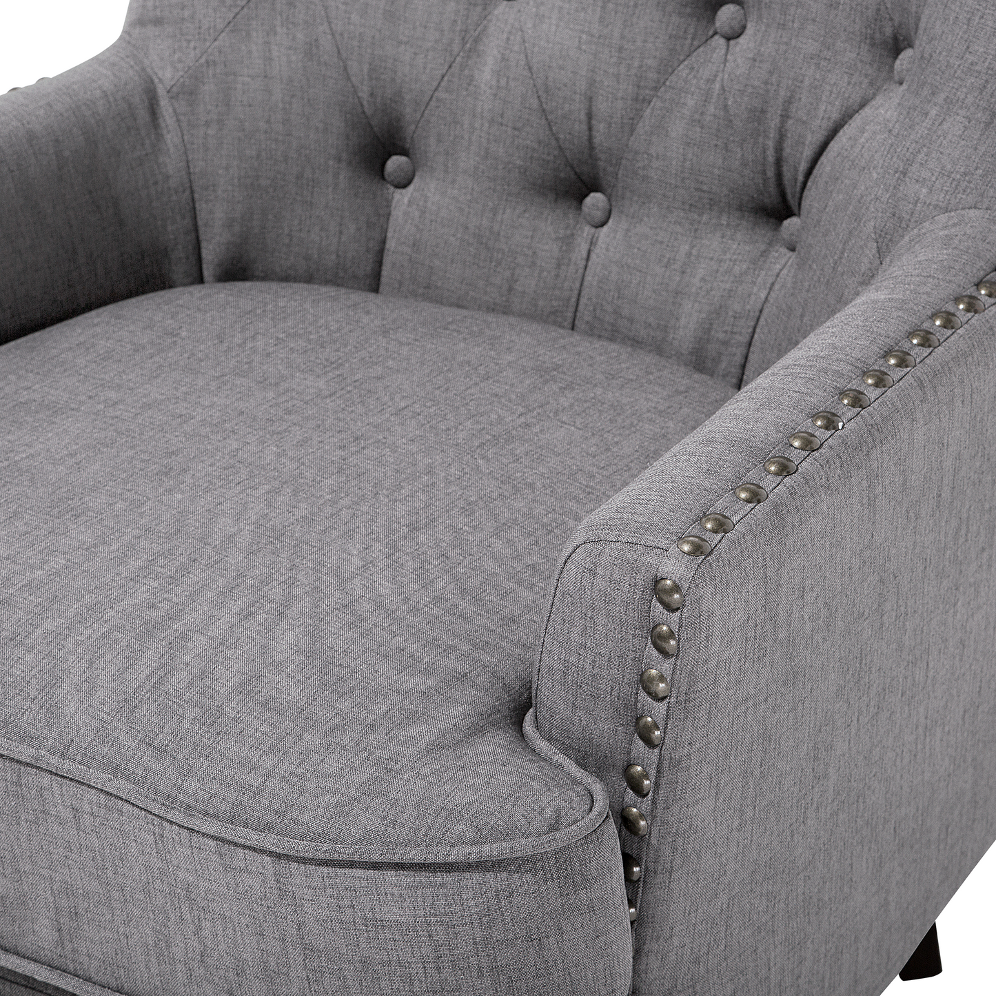 Sessel VIBORG II Stoff Hellgrau