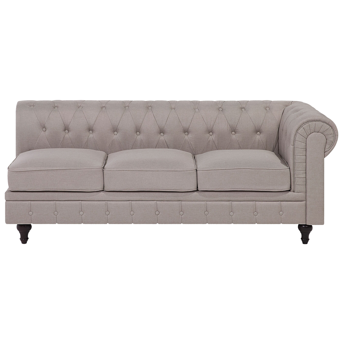Ecksofa Polsterbezug beige linksseitig CHESTERFIELD