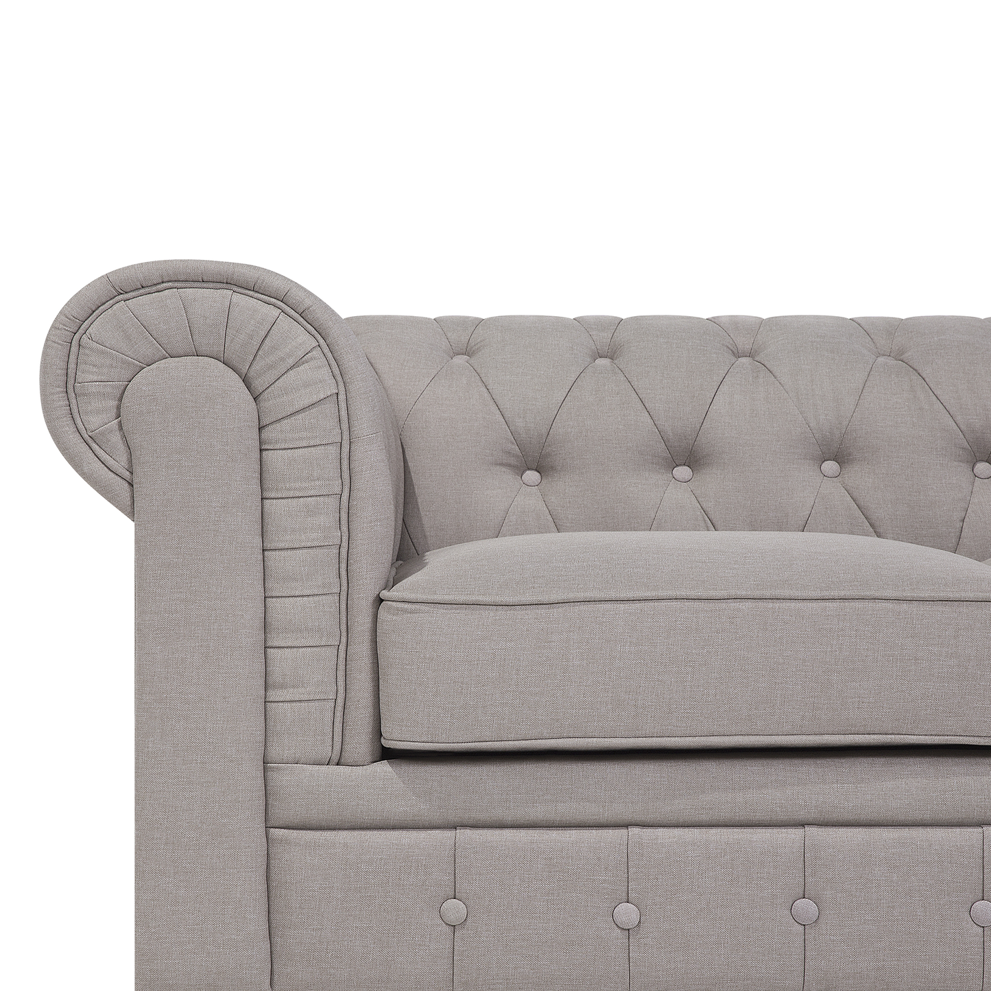 Ecksofa Polsterbezug beige linksseitig CHESTERFIELD