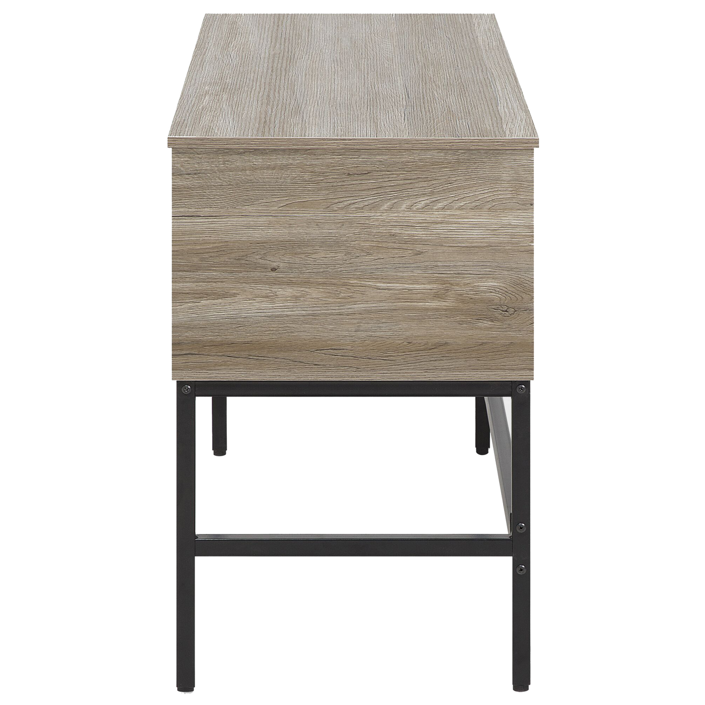 Schreibtisch heller Holzfarbton 120 x 48 cm 2 Schubladen GRANT