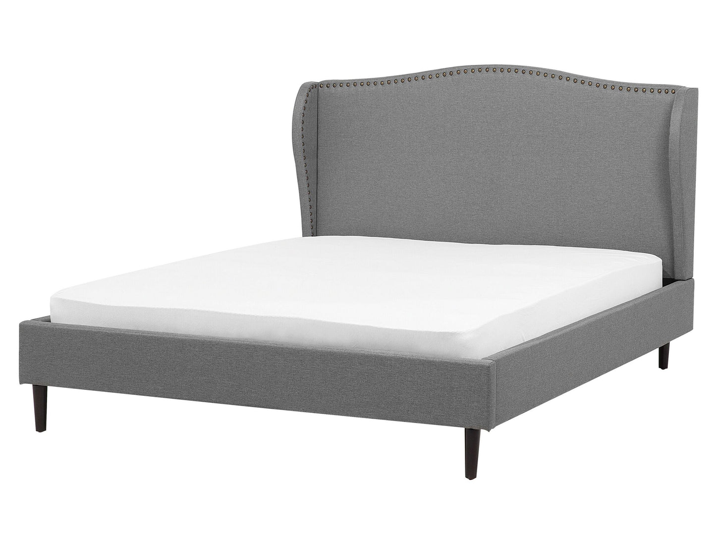 Bett mit Lattenrost Stoff COLMAR 160 x 200 cm Grau