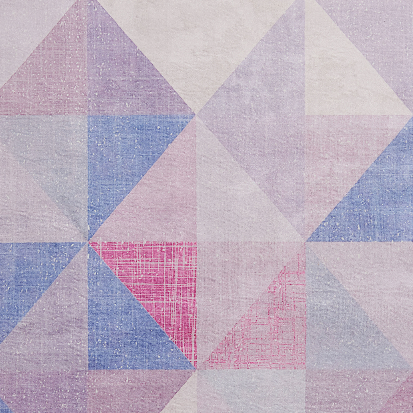 Teppich blau-grau 80 x 150 cm geometrisches Muster Kurzflor KARTEPE