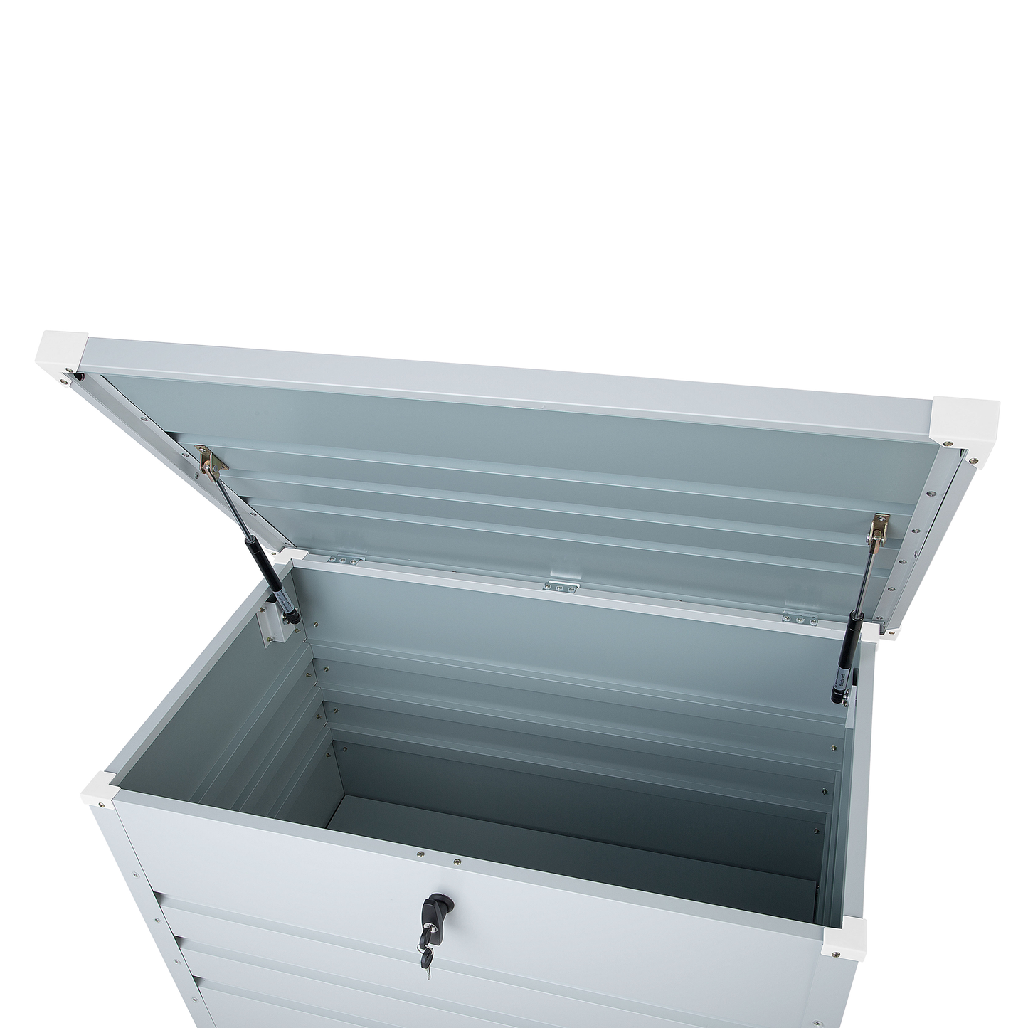 Aufbewahrungsbox CEBROSA Metall 100 cm 62 cm Hellgrau