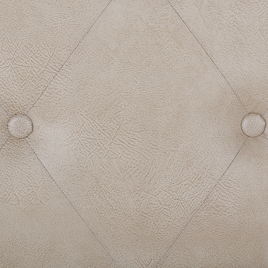 Hocker mit Stauraum Kunstleder beige Koffer-Design MALLARD