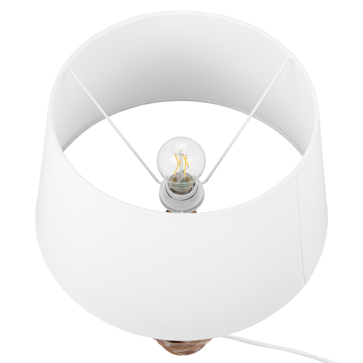 Tischlampe goldbraun 61 cm rund TORI
