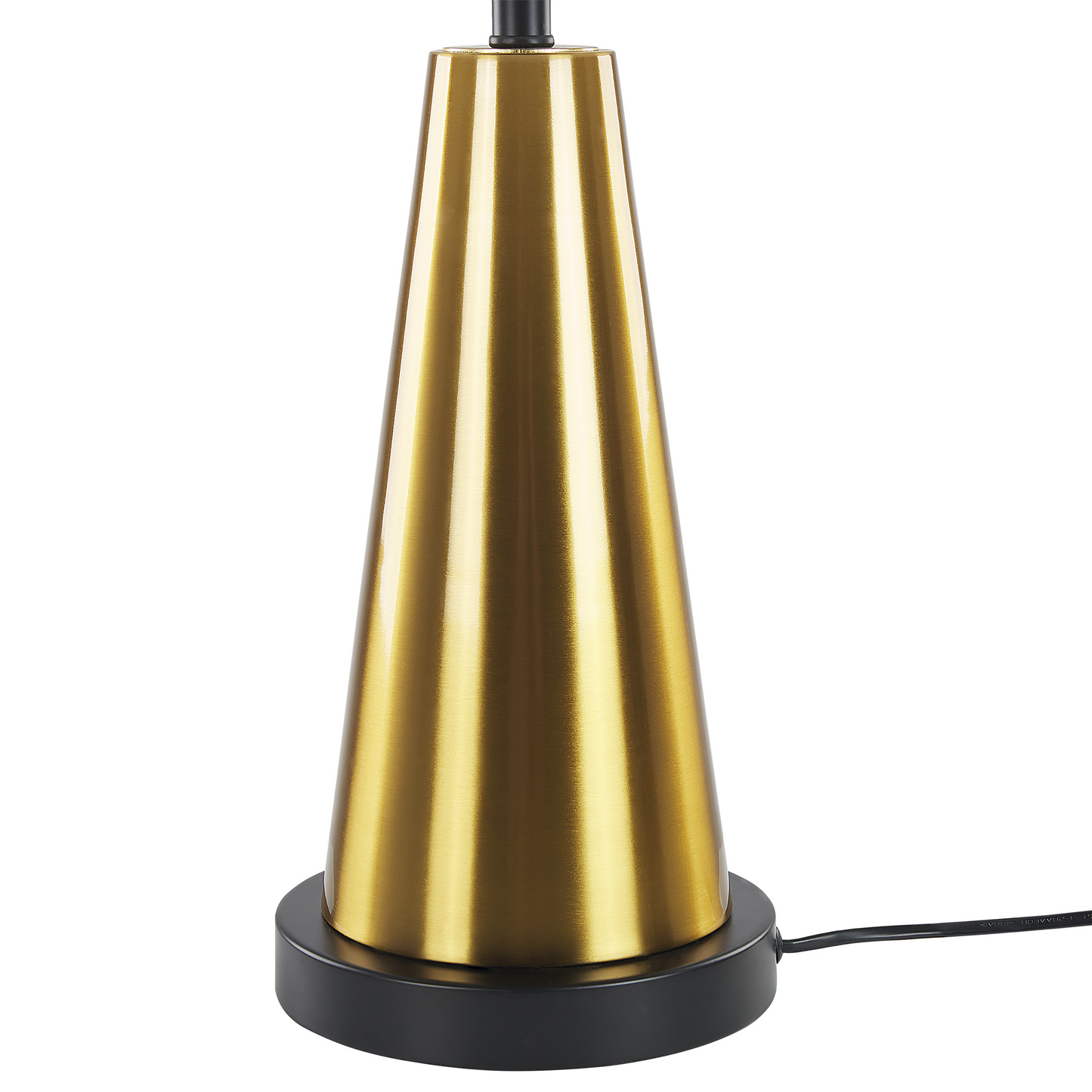 Tischlampe hellbeige / gold 60 cm Trommelform SANDON