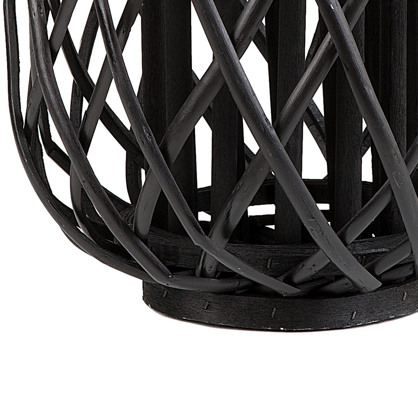 Laterne MAURITIUS Holz 30 cm Schwarz