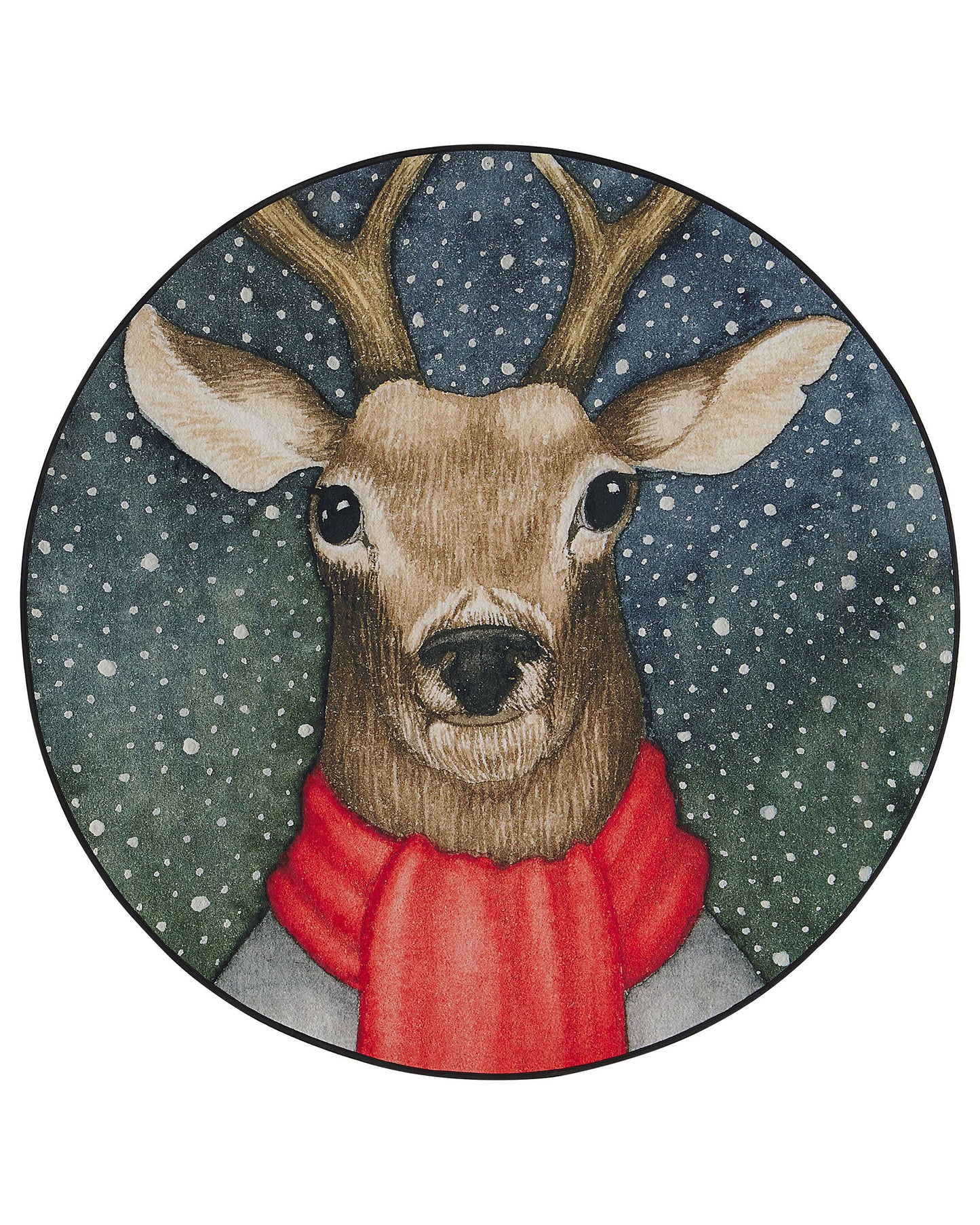 Teppich Weihnachtsmotiv ⌀ 140 cm EREGLI