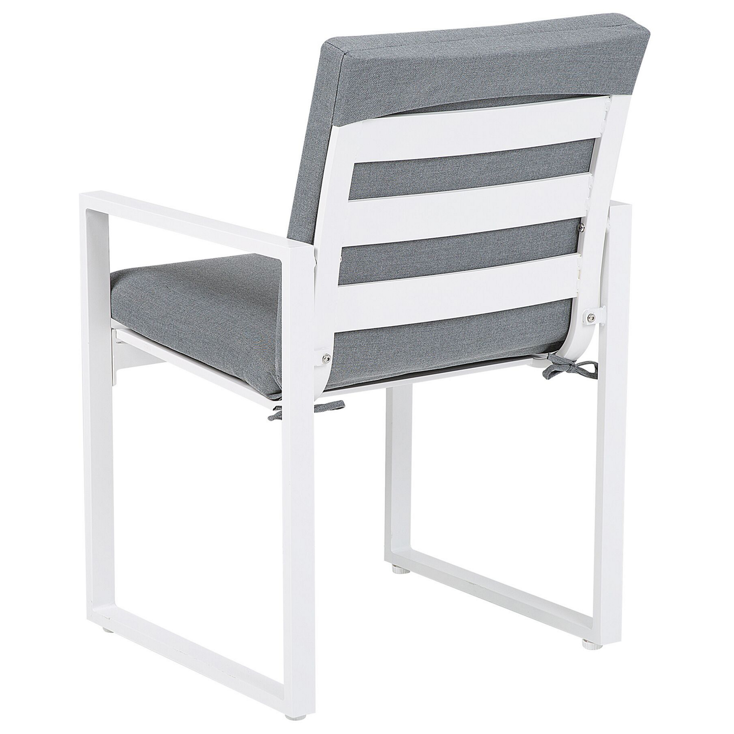 Set mit 2 Stühlen und Sitzkissen PANCOLE Stoff Grau