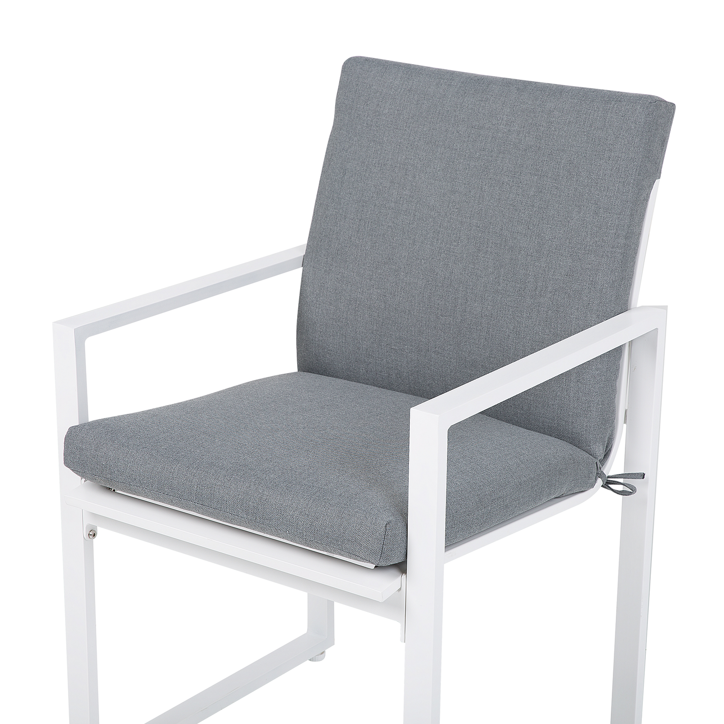 Set mit 2 Stühlen und Sitzkissen PANCOLE Stoff Grau