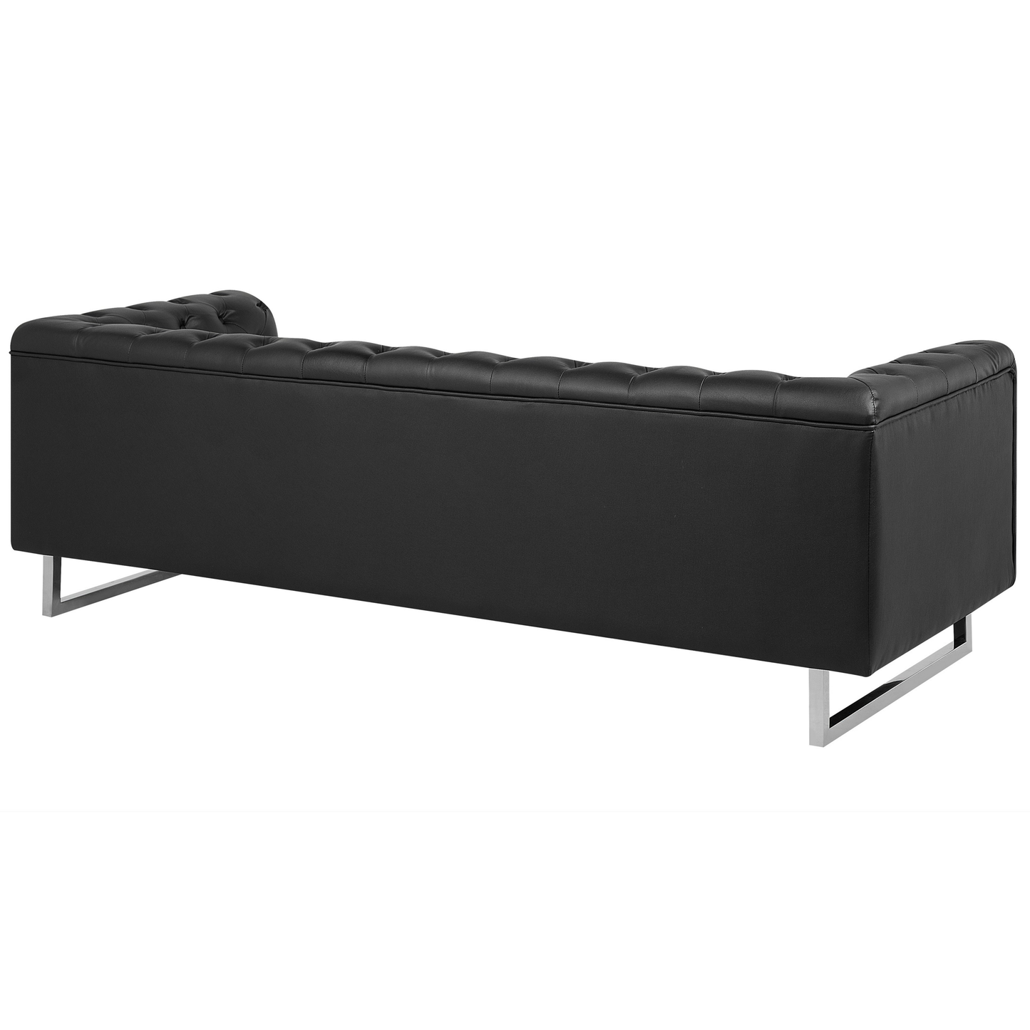 Sofa Set Kunstleder schwarz 5-Sitzer VISSLAND