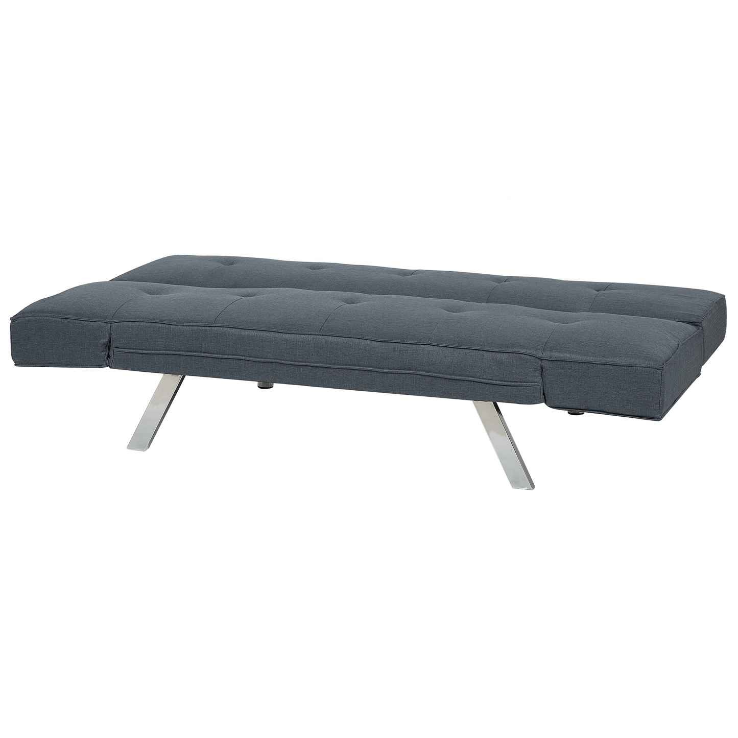 Schlafsofa 3-Sitzer Polsterbezug dunkelblau / silber BRISTOL II