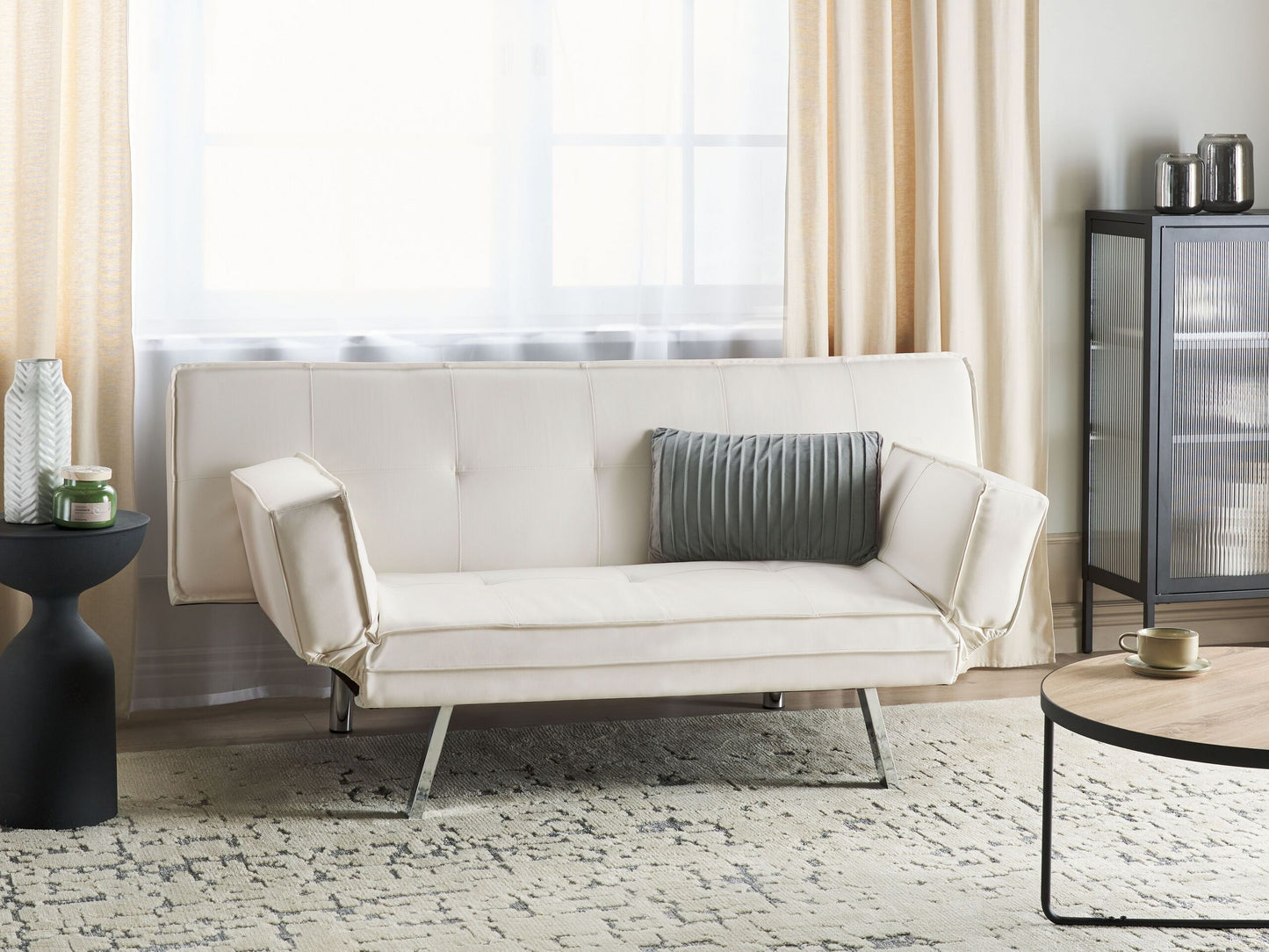 Schlafsofa BRISTOL Weiss Kunstleder