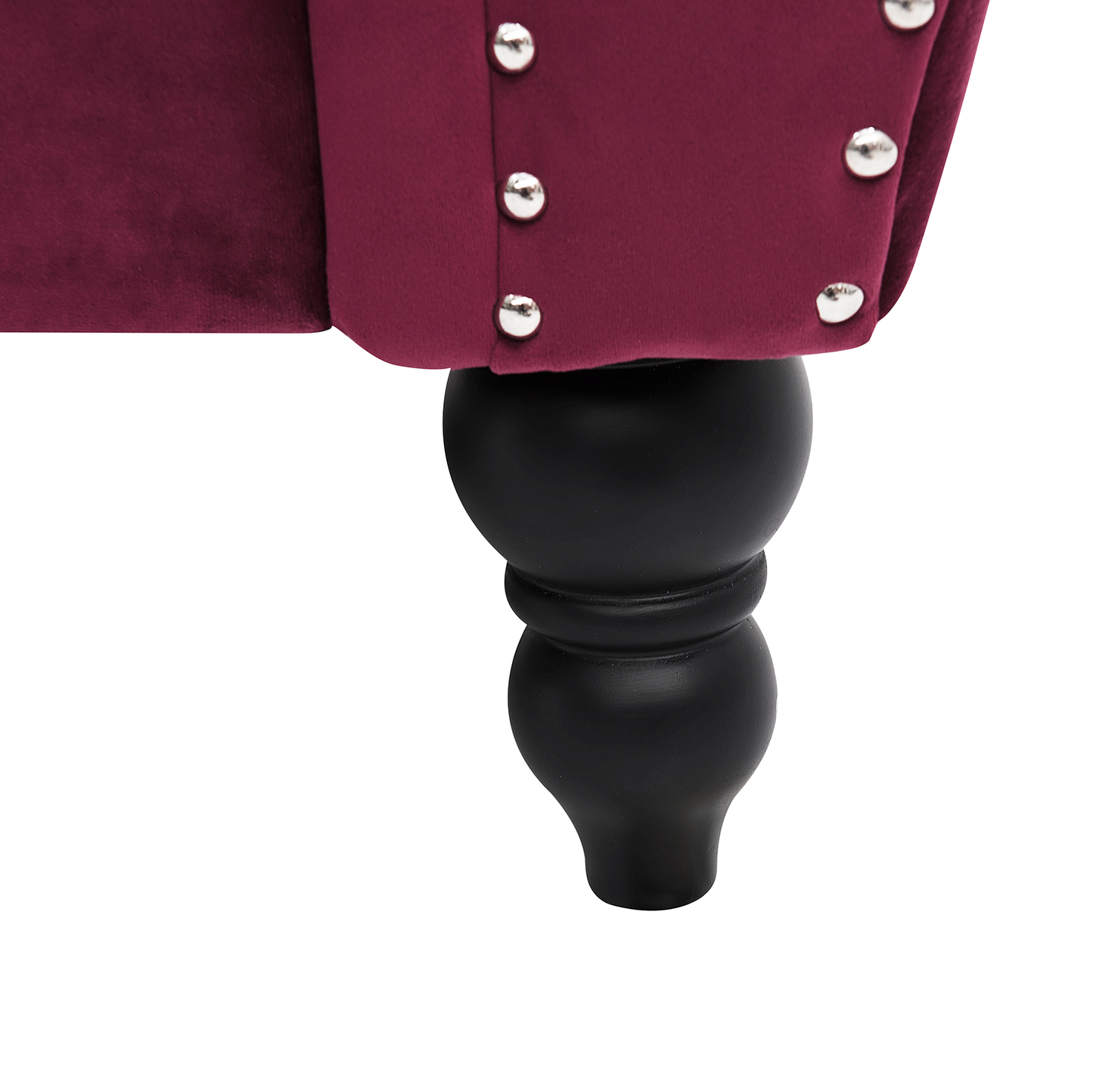 2-Sitzer Sofa Samtstoff burgunderrot SKIEN