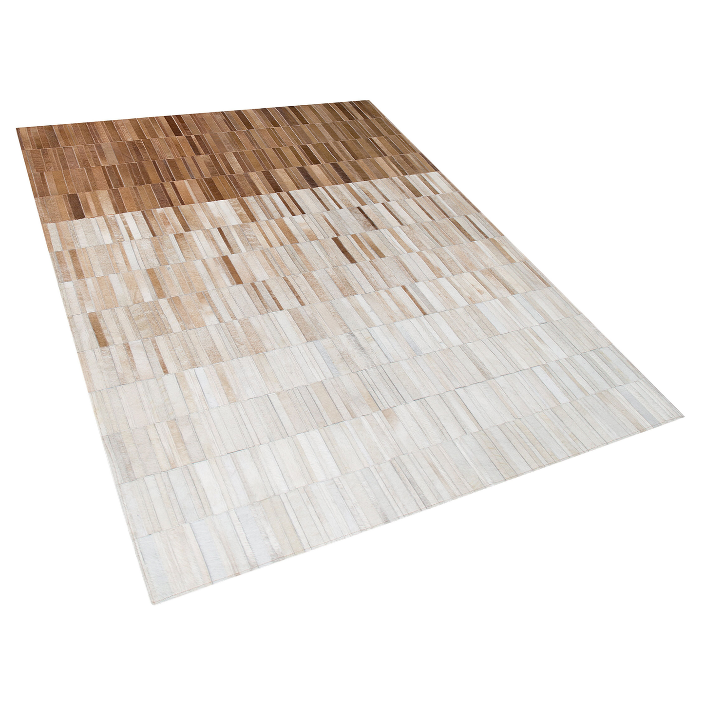 Teppich Kuhfell beige 140 x 200 cm Patchwork Kurzflor YAGDA