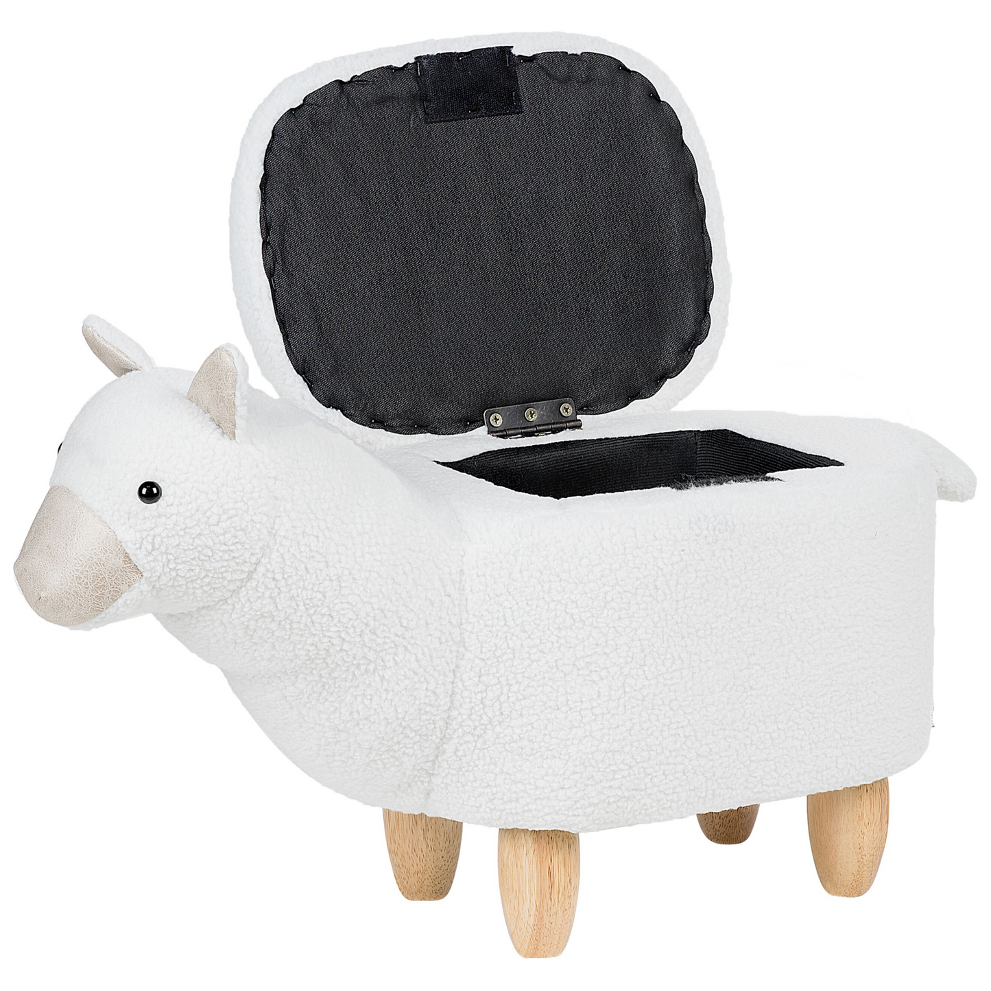 Tierhocker mit Stauraum weiss Alpakaform ALPACA