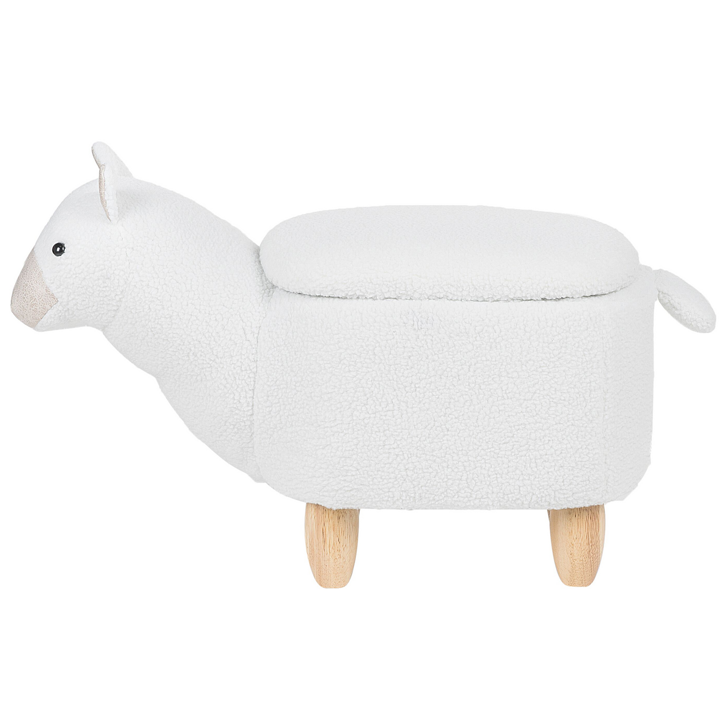 Tierhocker mit Stauraum weiss Alpakaform ALPACA