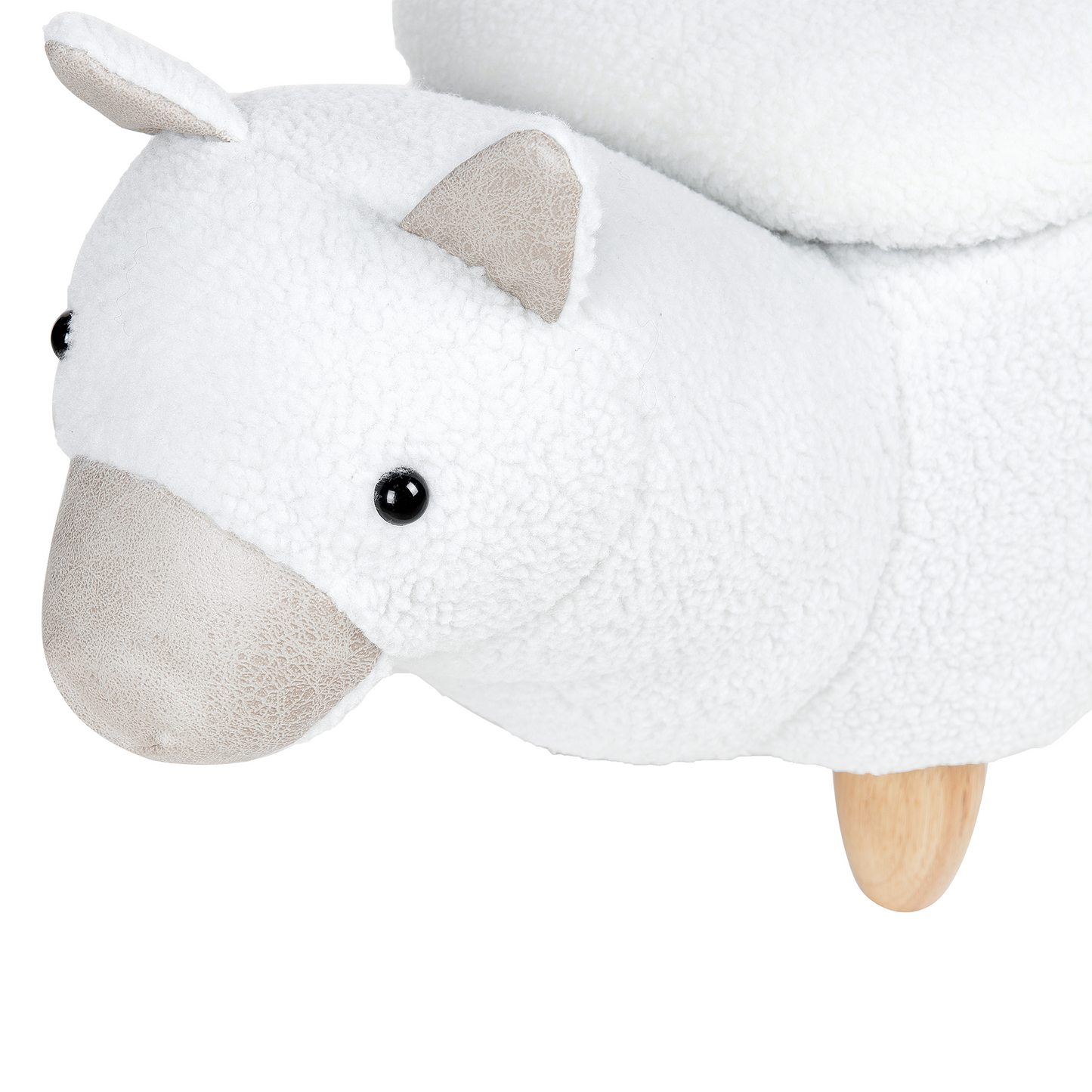 Tierhocker mit Stauraum weiss Alpakaform ALPACA