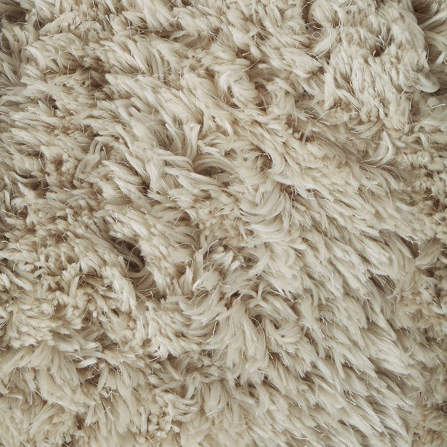 Teppich beige ⌀ 140 cm Shaggy CIDE