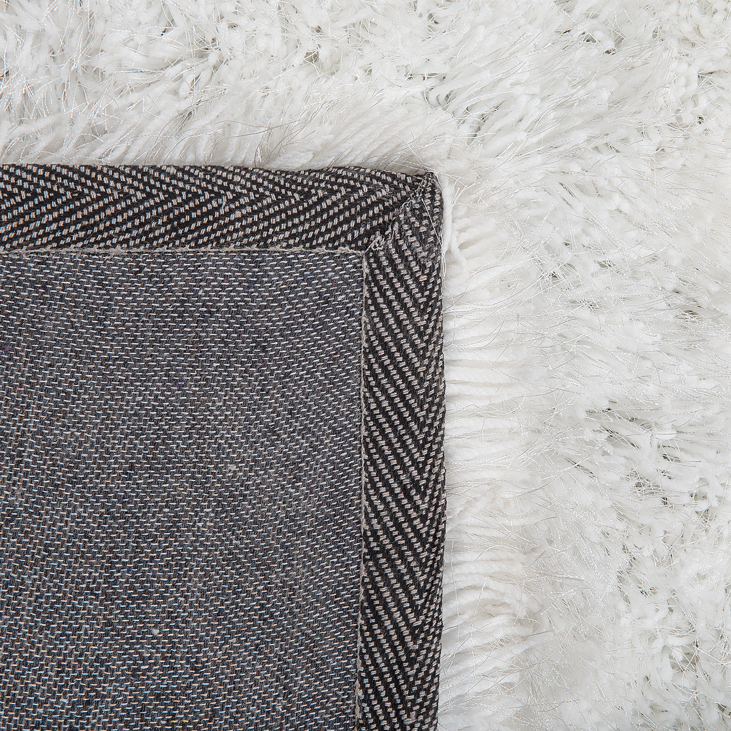 Teppich weiss 80 x 150 cm Shaggy CIDE