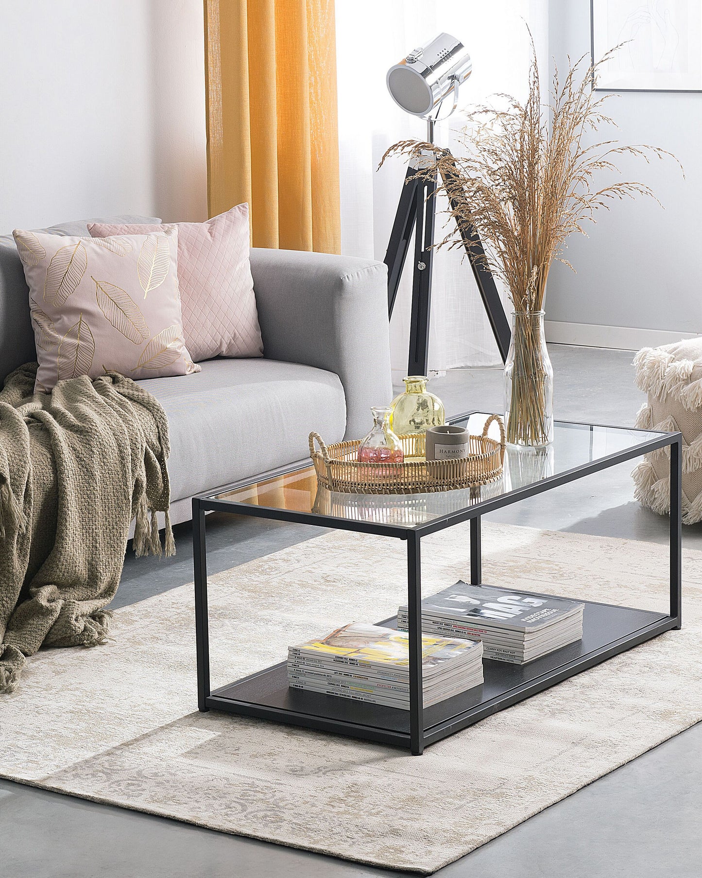 Teppich Baumwolle beige 160 x 230 cm orientalisches Muster Kurzflor BEYKOZ