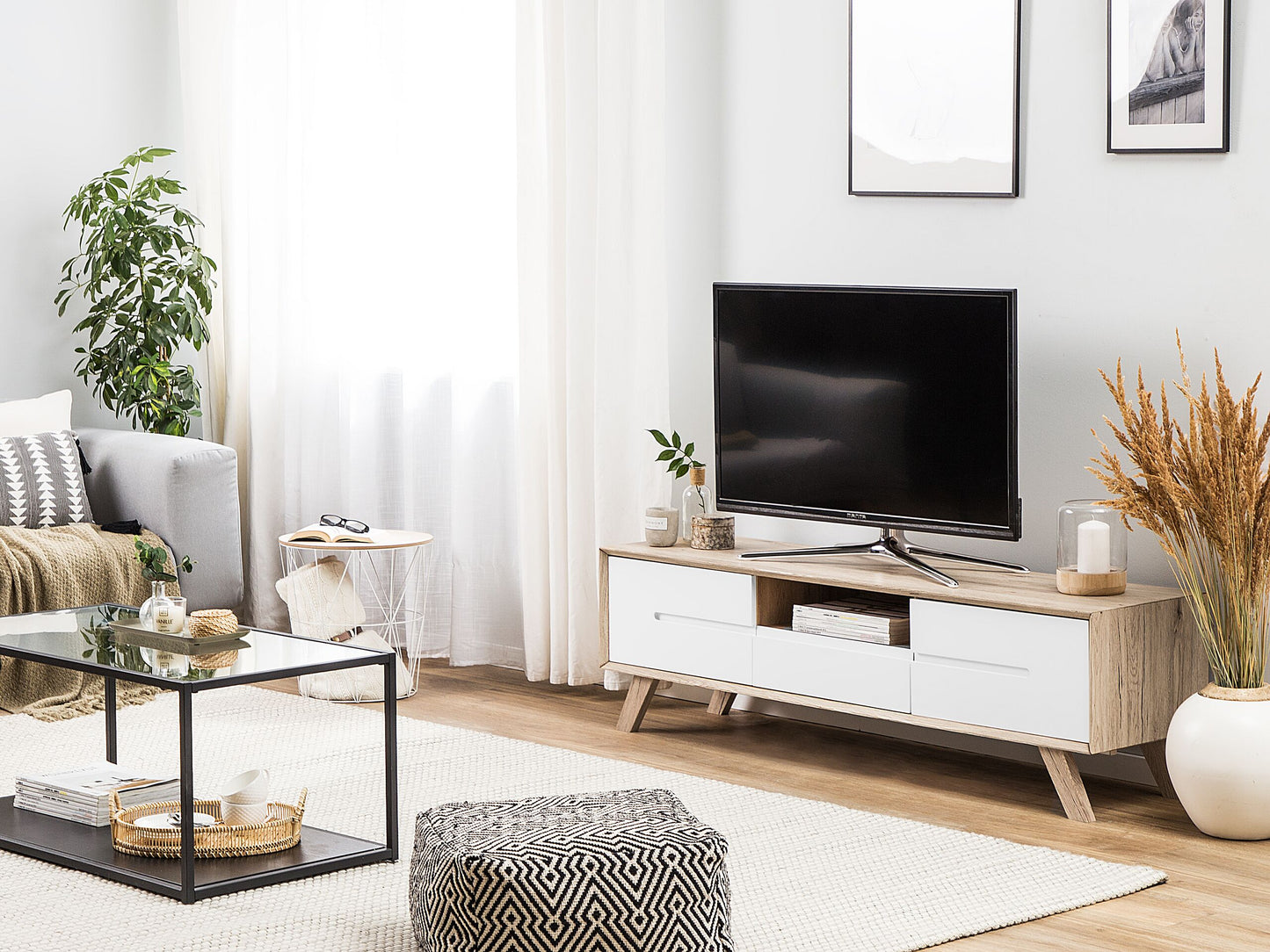 TV-Möbel FORESTER Braun / Weiss