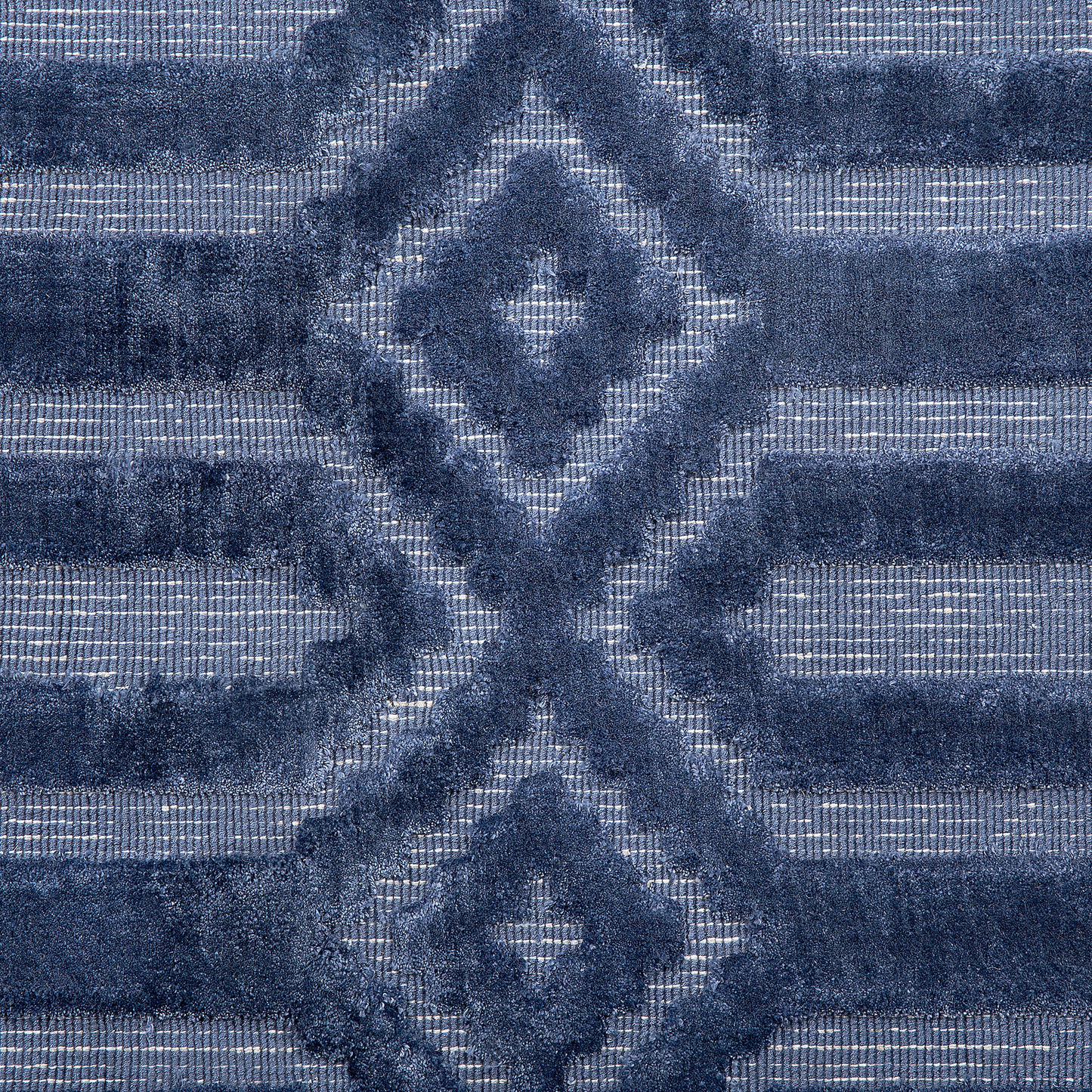 Teppich marineblau 160 x 230 cm geometrisches Muster Kurzflor ADATEPE