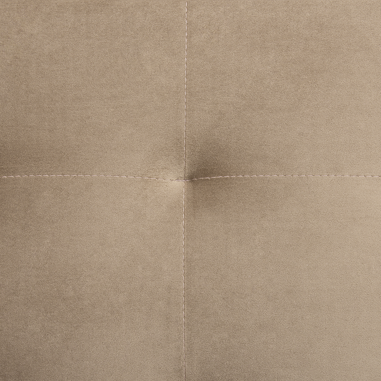 Ecksofa ABERDEEN Sandbeige Samtstoff Rechtsseitig