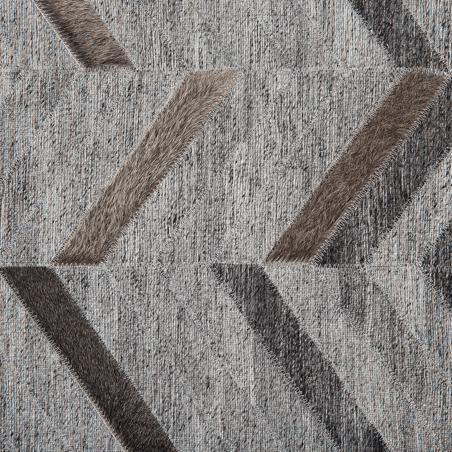 Teppich Leder grau 140 x 200 cm Kurzflor ARKUM