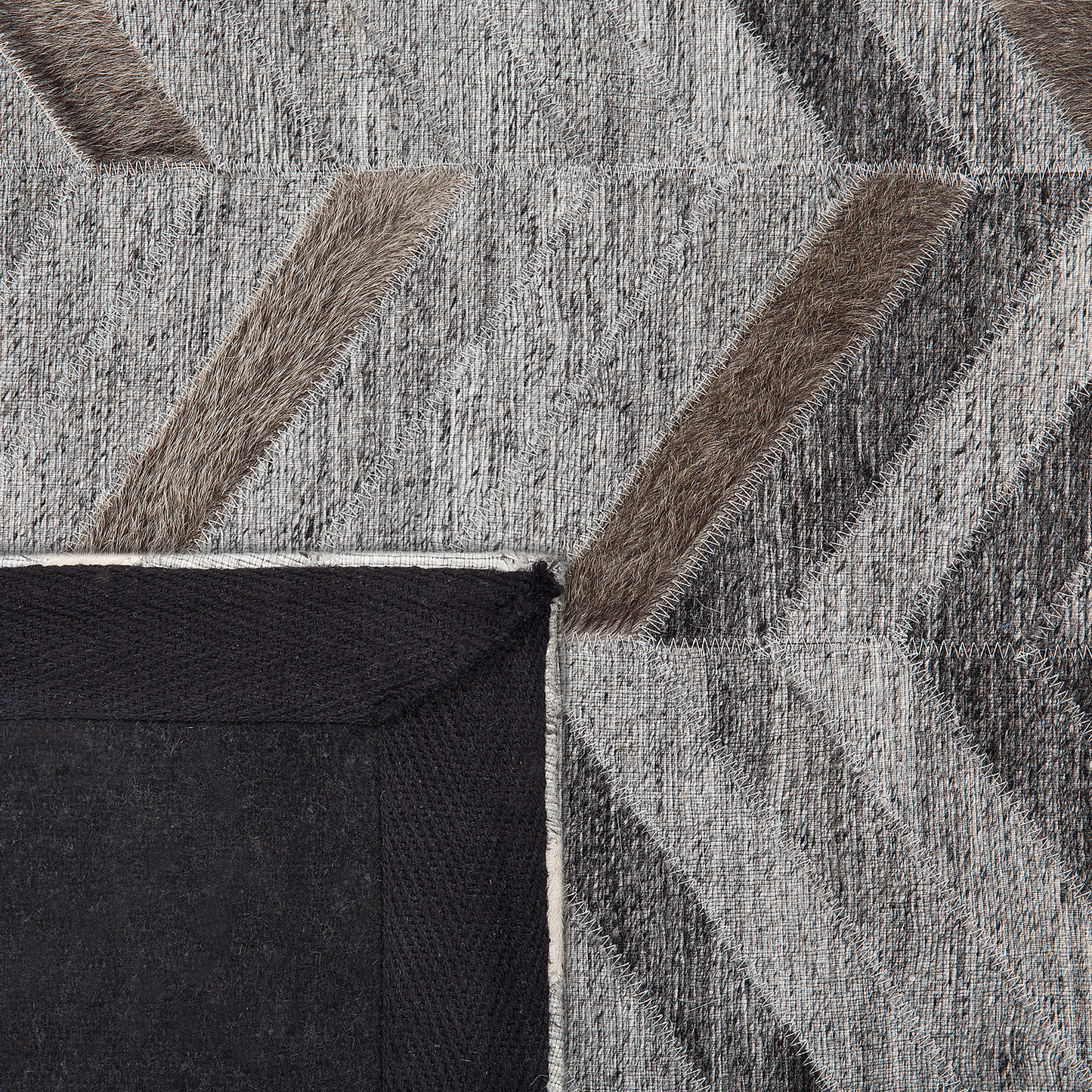 Teppich Leder grau 140 x 200 cm Kurzflor ARKUM