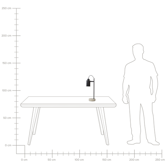 Schreibtischlampe MUNDAKA verstellbar Metall Schwarz